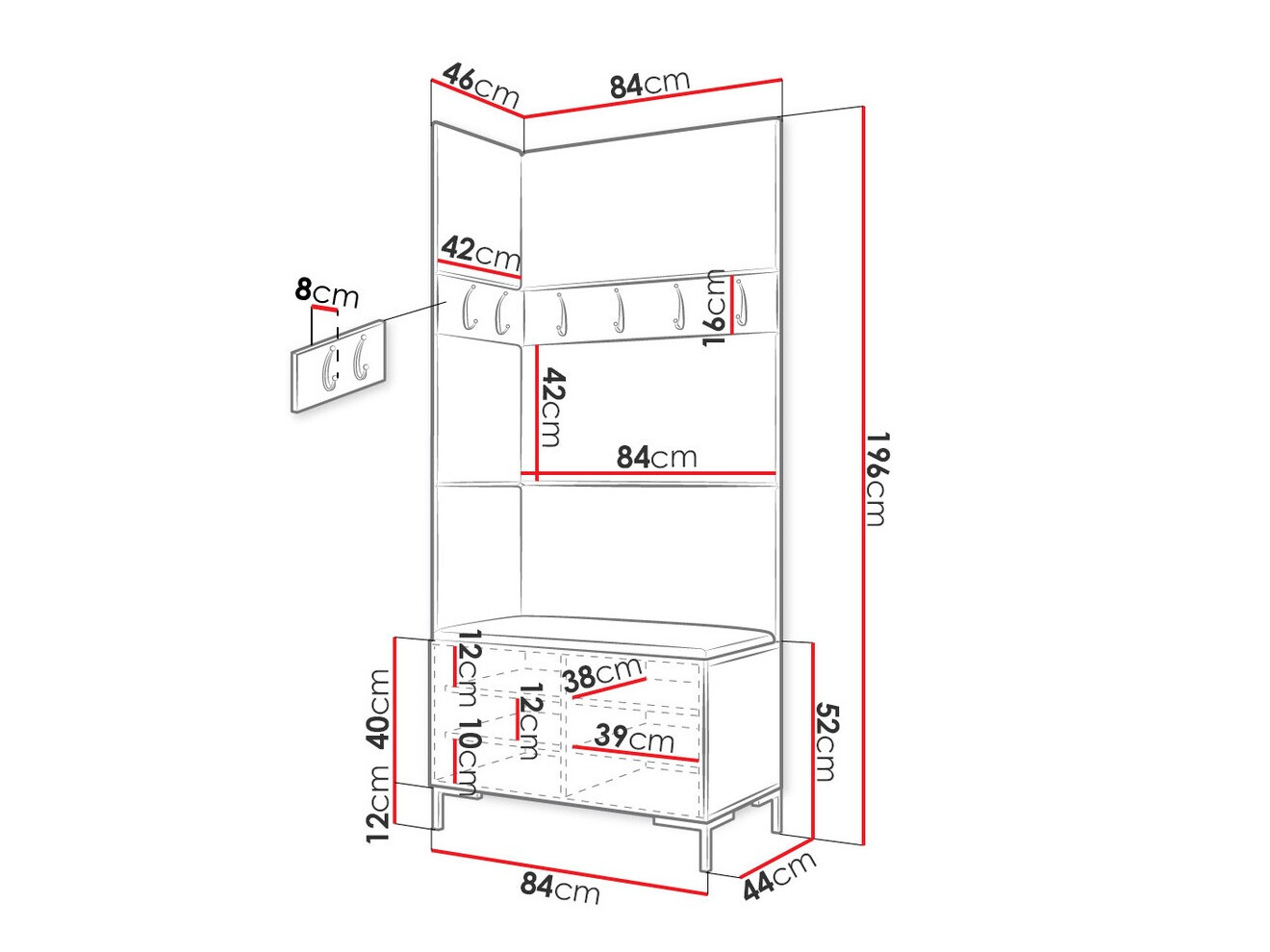 Gangmeubelset Tivsoa 103 (Zwart)