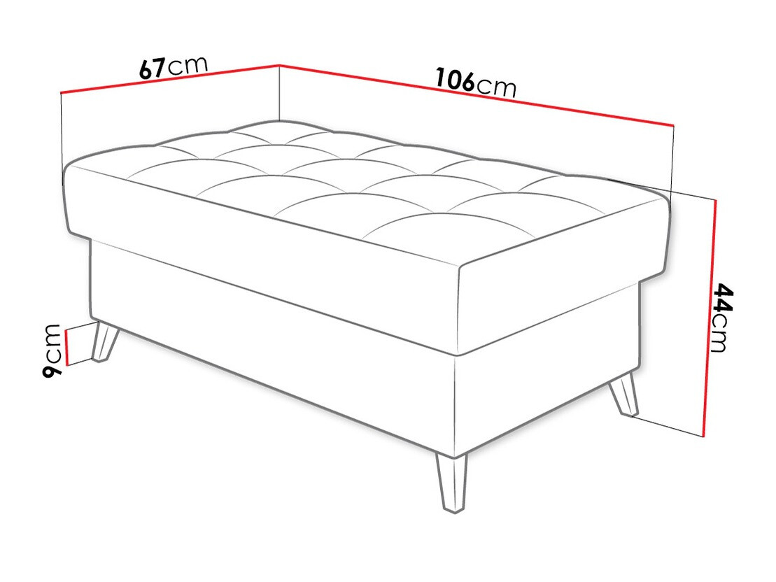 Gestoffeerde hocker Comfivo 236 (Fresh 11)