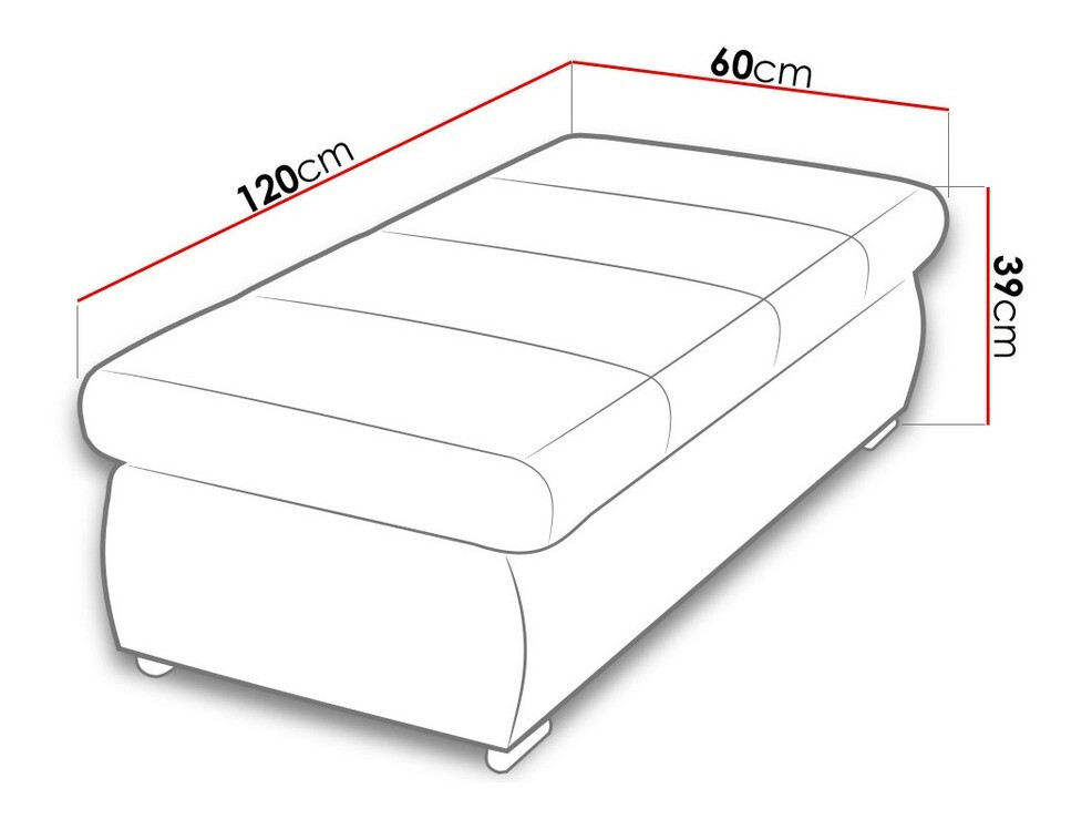 Gestoffeerde hocker Comfivo 143 (Soft 066 + Lawa 02)