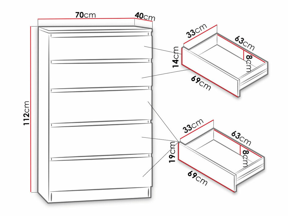 Ladekast Comfivo Structor IV (Wit)
