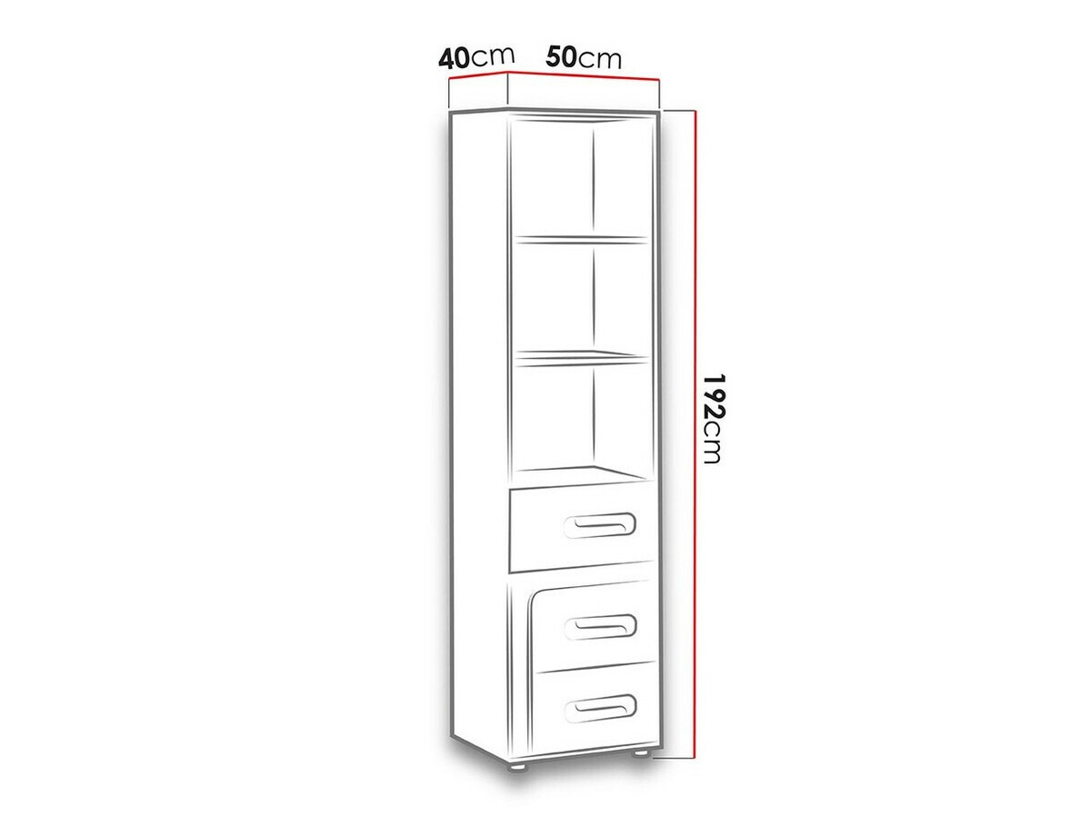 Boekenkast Levtala 105 (Antraciet + Wit + Turquoise)