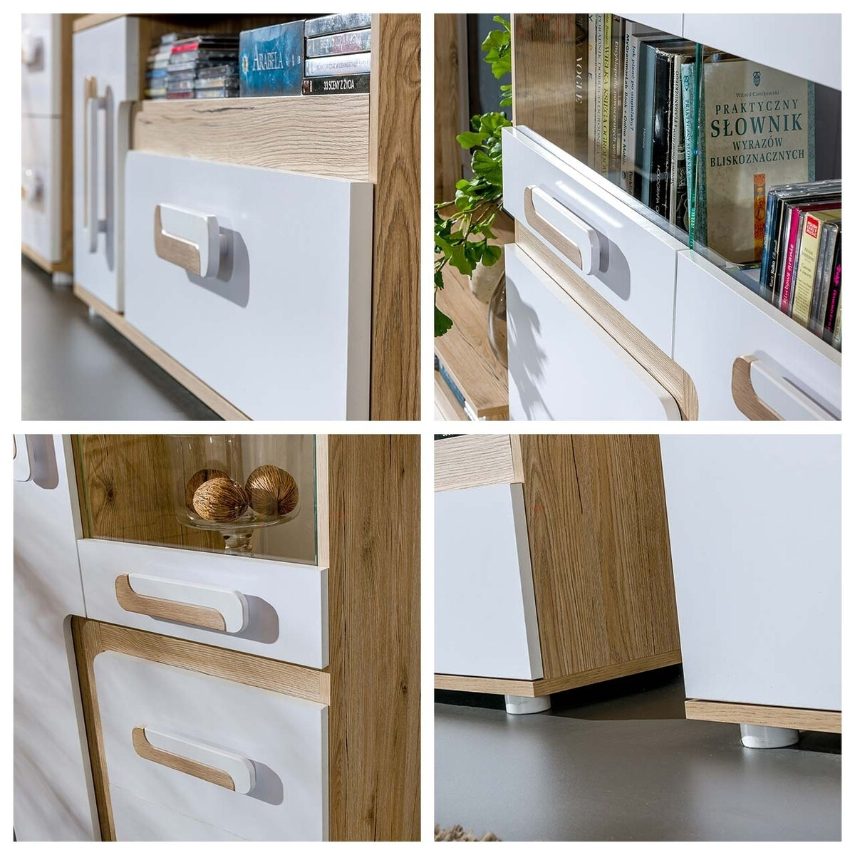 Boekenkast Levtala 105 (Antraciet + Wit)