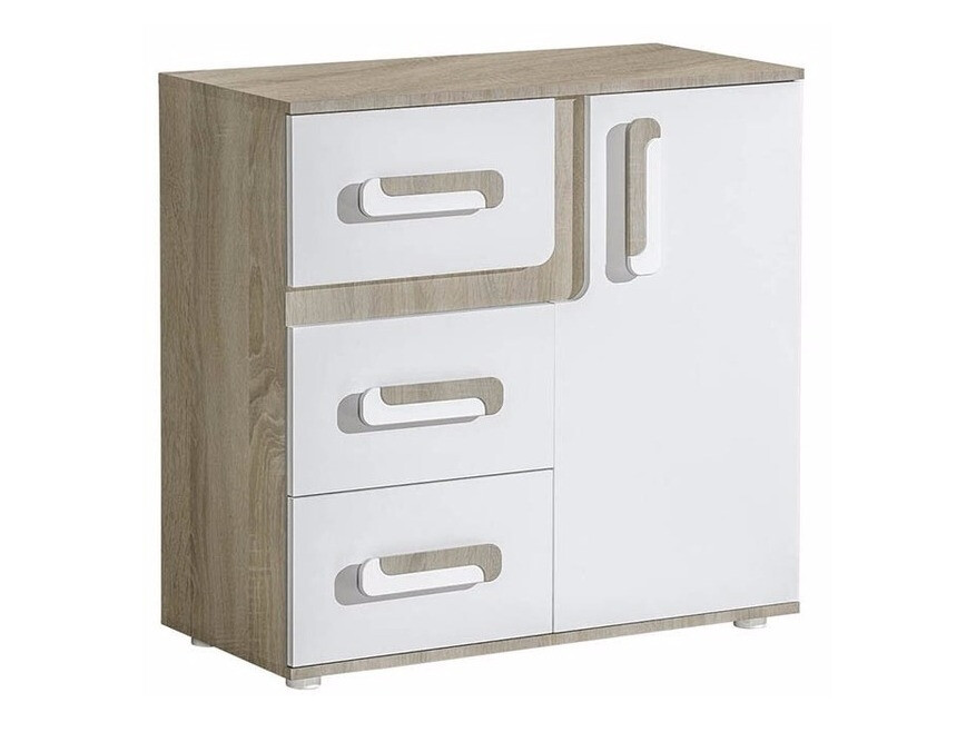 Ladekast Levtala 108 (Licht eiken + Wit)