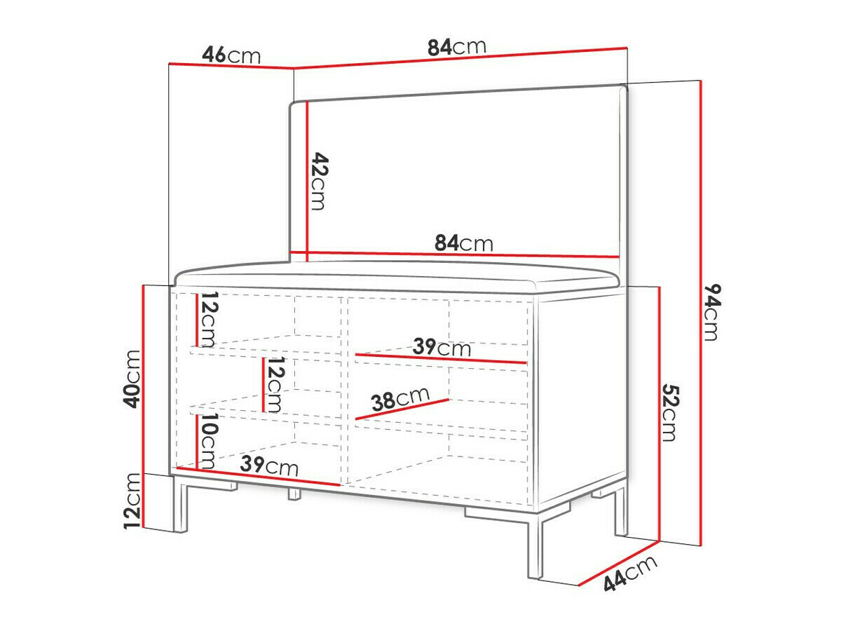 Schoenenkast Tivsoa 106 (Wit)