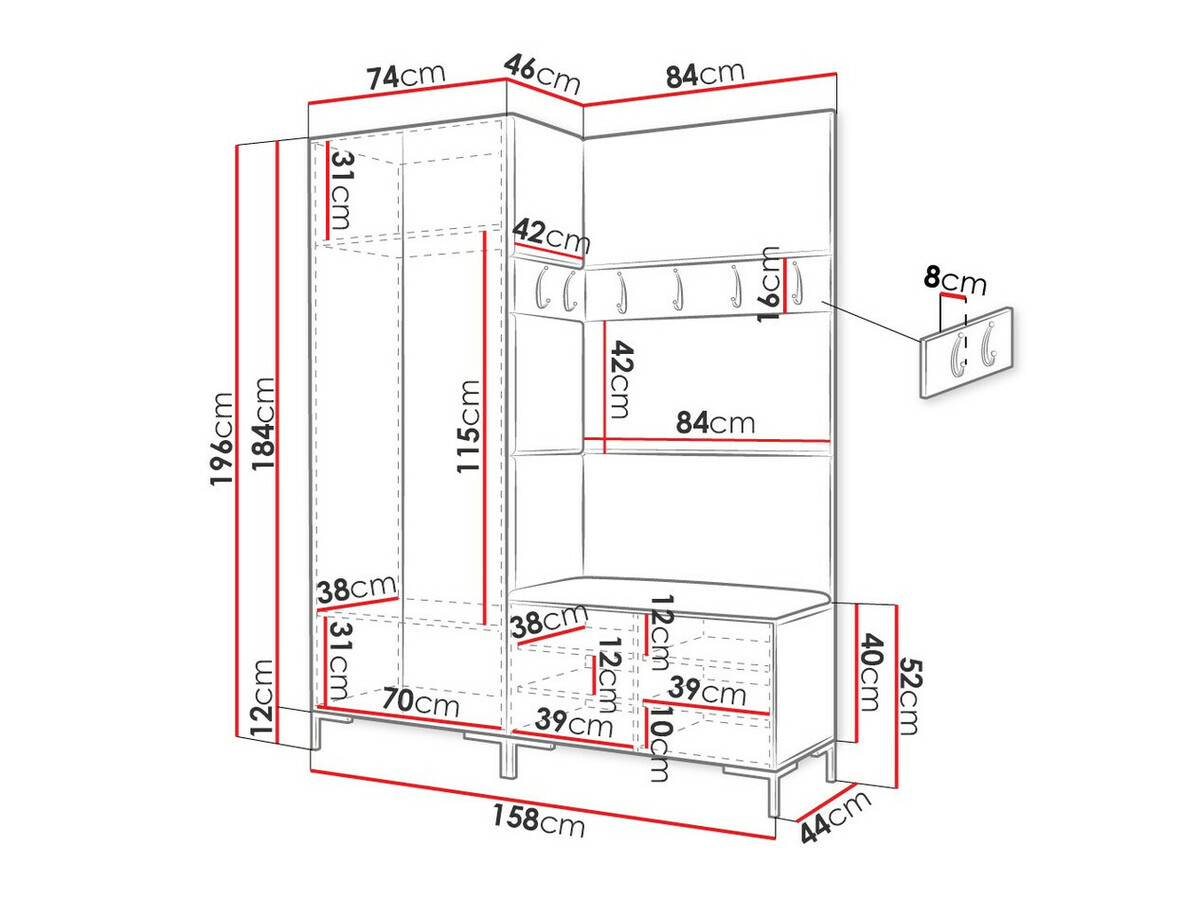 Gangmeubelset Tivsoa 107 (Manila 35)