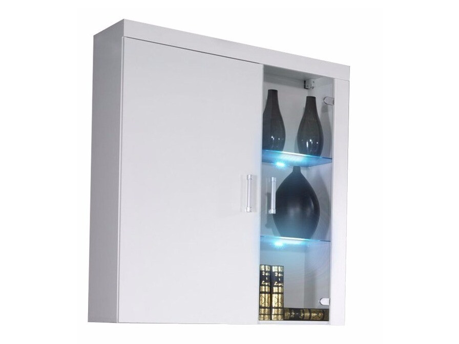 Wandkast Odebeli 101 (Wit + Glanzend wit)