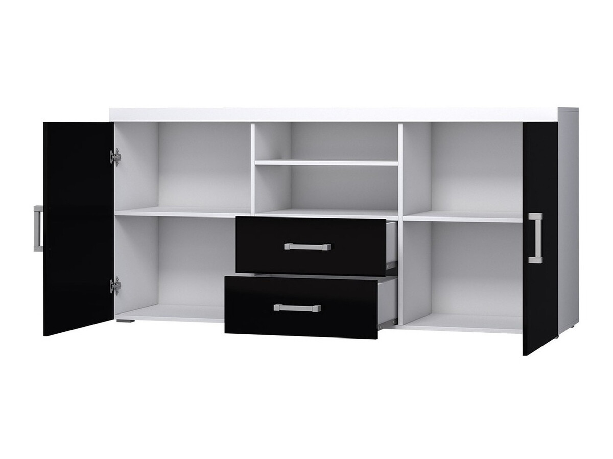 Ladekast Odebeli 105 (Wit + Glanzend wit)