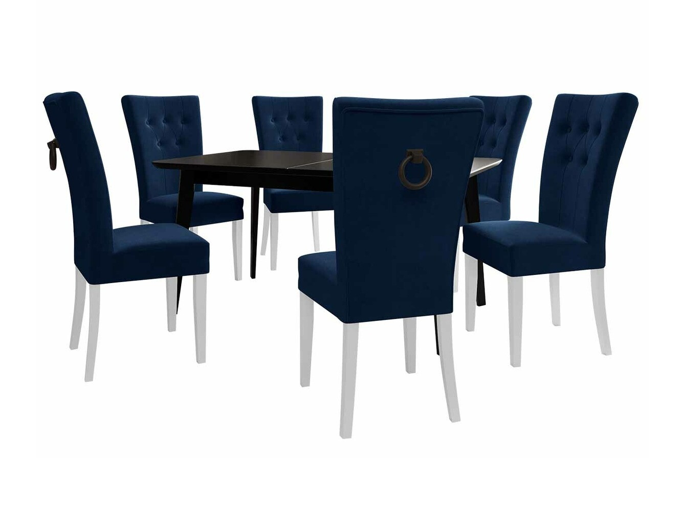 Eetkamerset Racine 144 (Wit + Magic Velvet 2216)