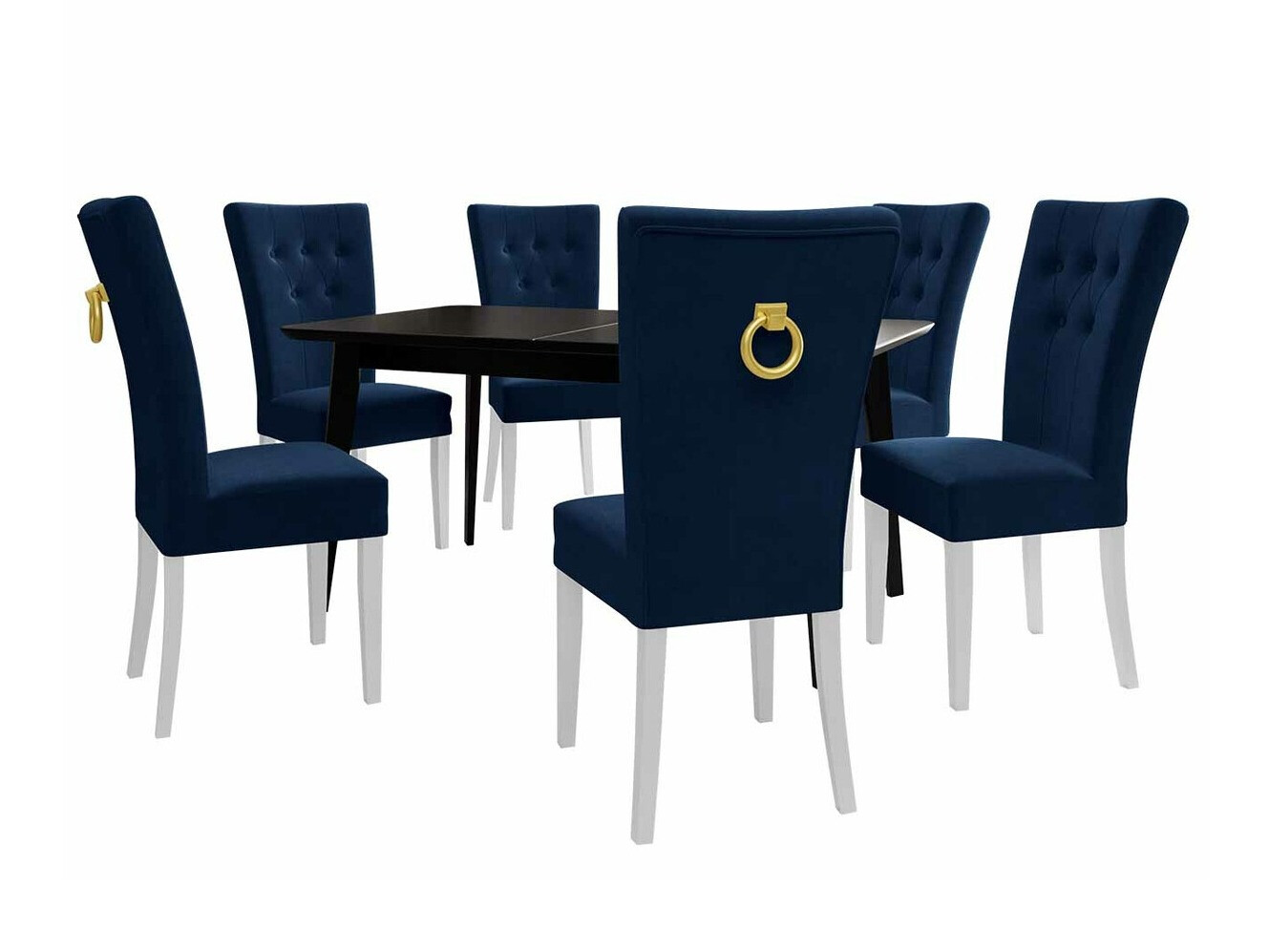 Eetkamerset Racine 144 (Wit + Magic Velvet 2216)