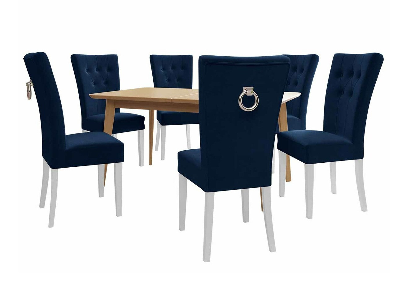 Eetkamerset Racine 144 (Wit + Magic Velvet 2216)