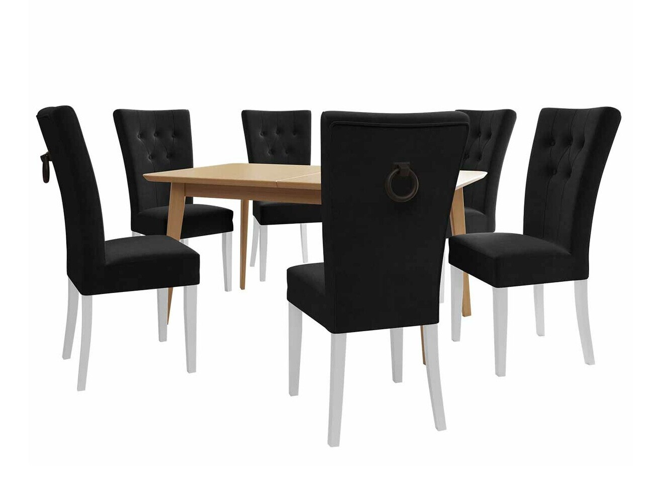 Eetkamerset Racine 144 (Wit + Magic Velvet 2219)