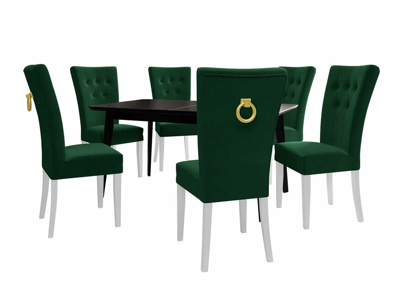 Eetkamerset Racine 144 (Wit + Magic Velvet 2225)