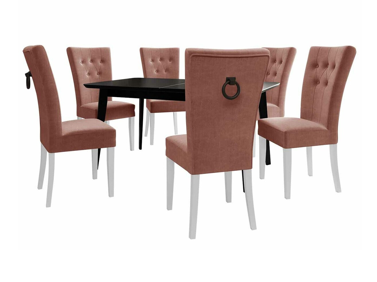 Eetkamerset Racine 144 (Wit + Magic Velvet 2258)