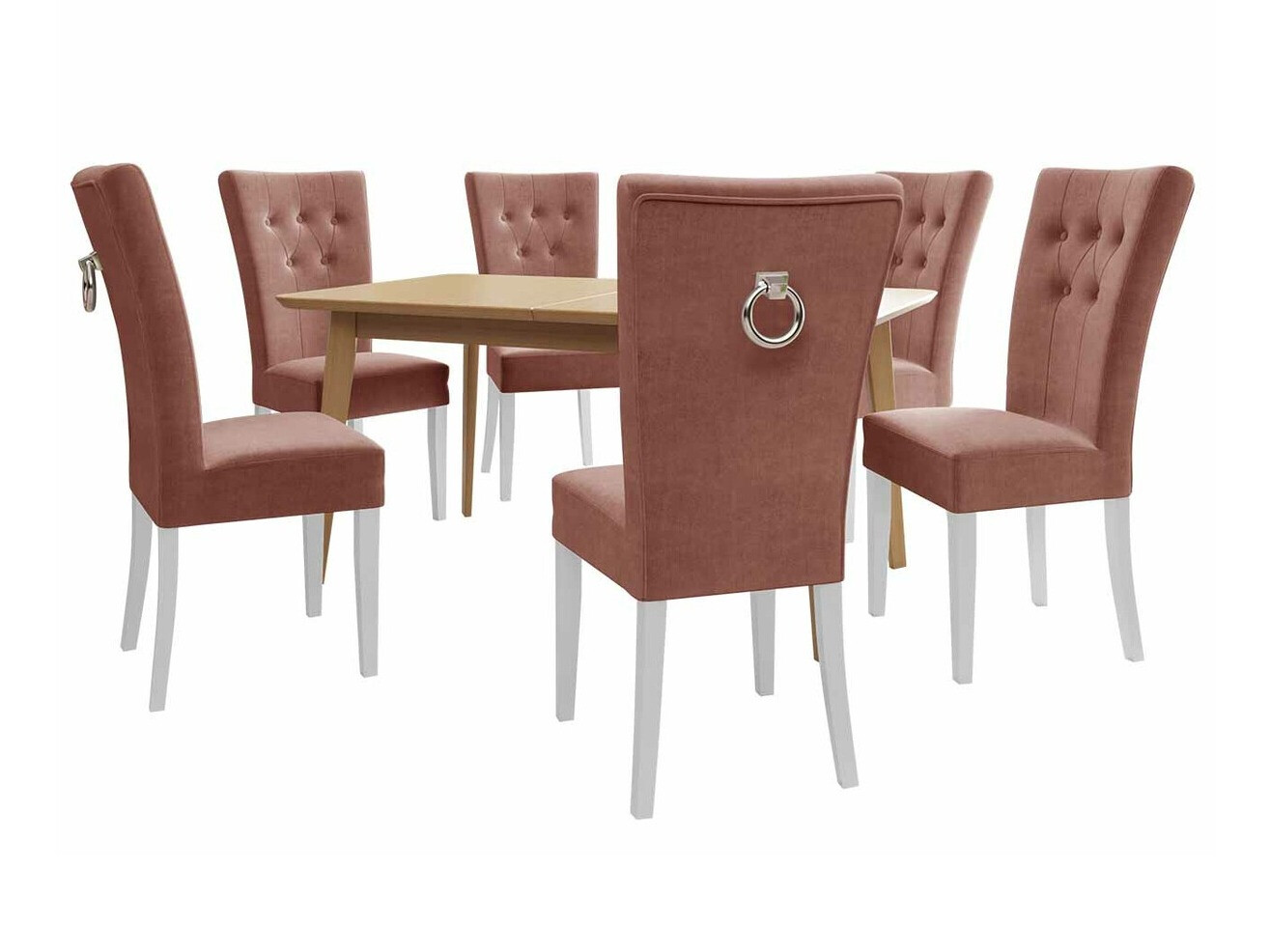 Eetkamerset Racine 144 (Wit + Magic Velvet 2258)