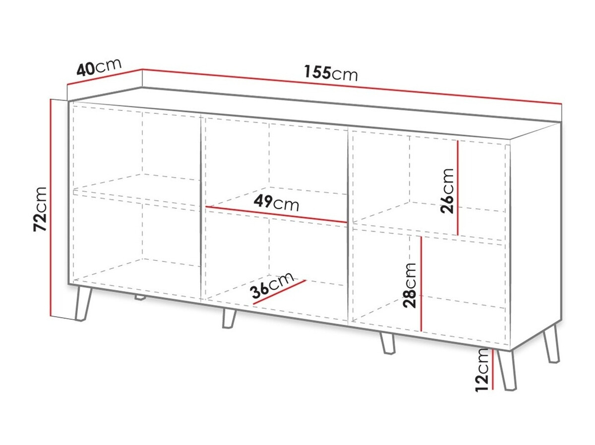 Dressoir Charlotte 140 (Roze)
