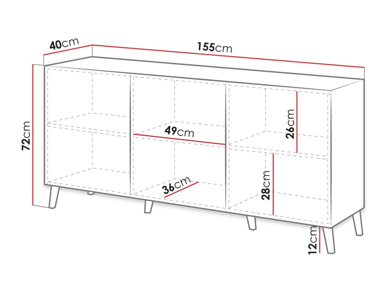 Dressoir Charlotte 140 (Wit)