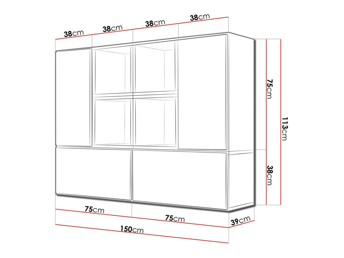 Kasten set Corbele 124 (Wit)