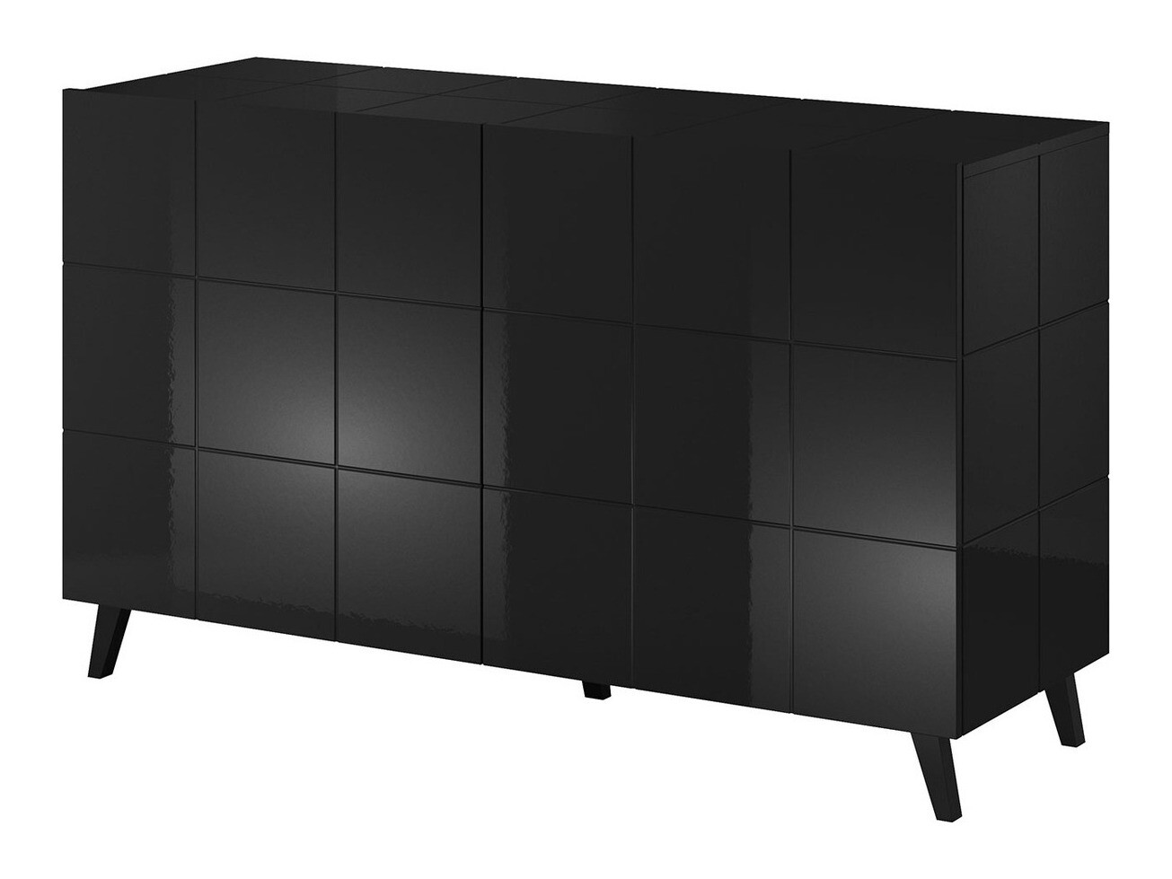 Dressoir Charlotte 132 (Glanzend zwart)