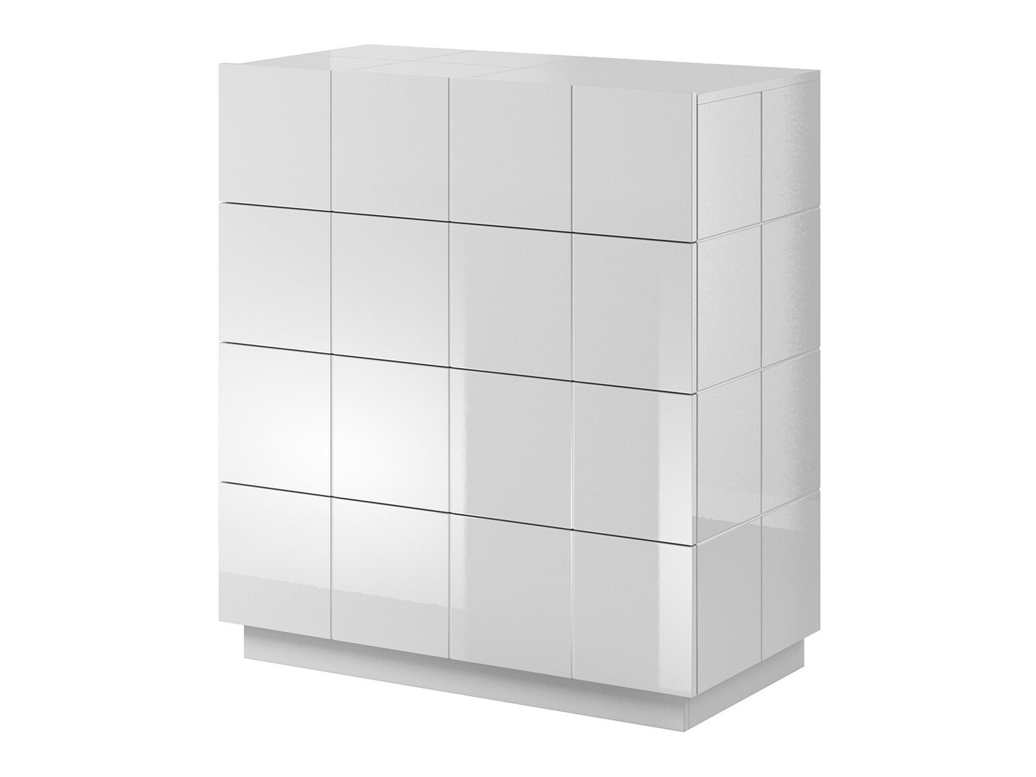 Ladekast Charlotte 133 (Glanzend wit)