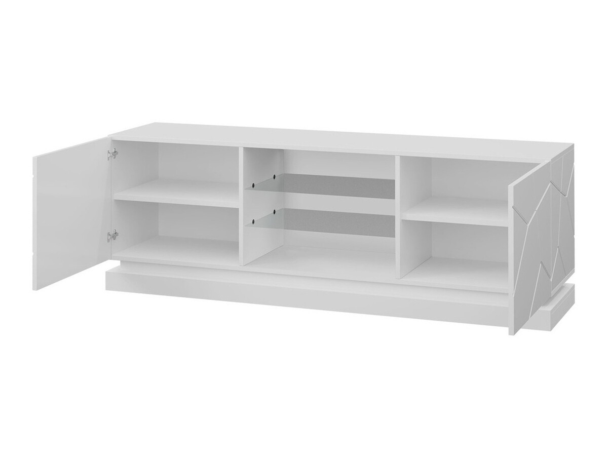 TV-meubel Linar (Zwart + Glanzend zwart)