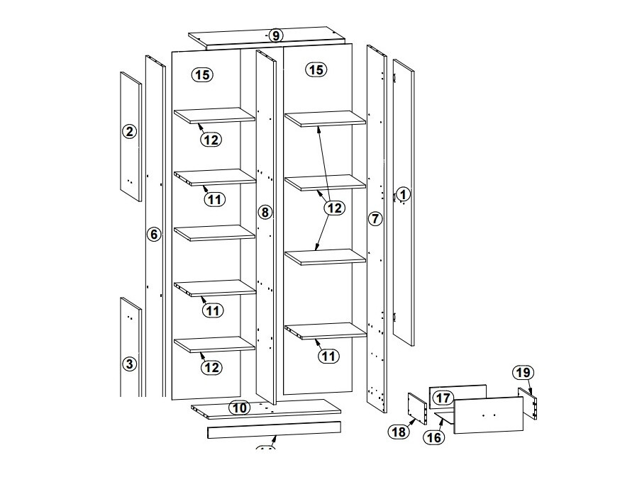 Boekenkast Odeveni 101