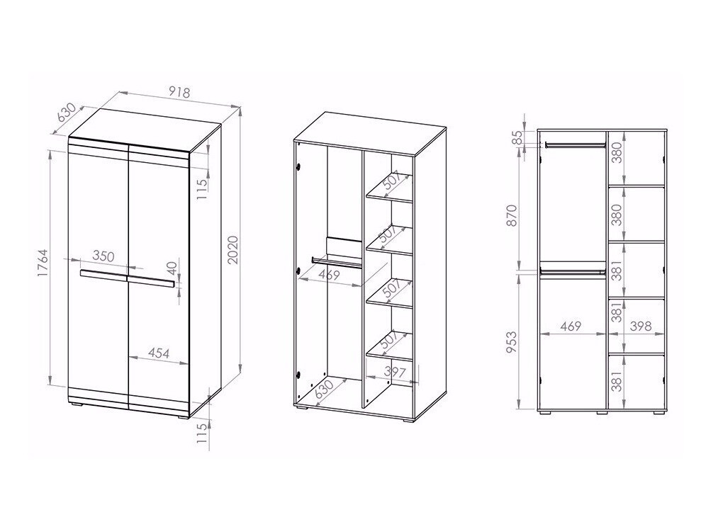 Kledingkast Alcala 100