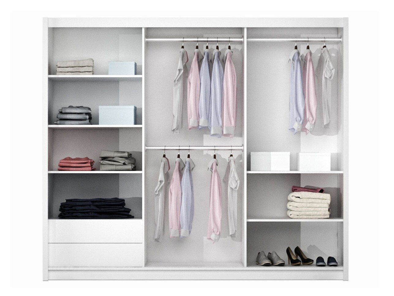 Kledingkast Honolulu 126 (Zwart)