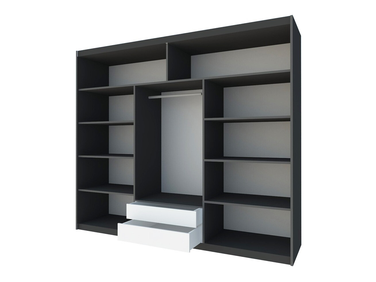 Kledingkast Honolulu 116 (Lava + Zwart)