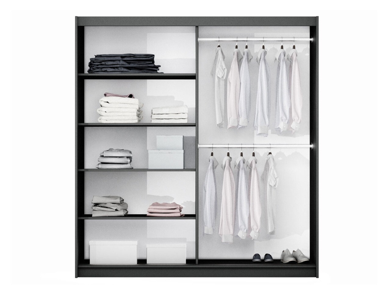 Kledingkast Honolulu 125 (Zwart)