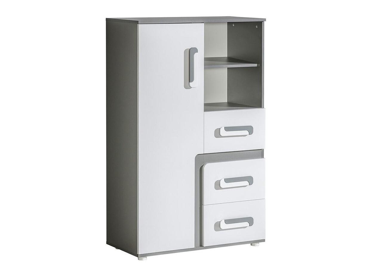 Ladekast Aviseve 101 (Antraciet + Wit)