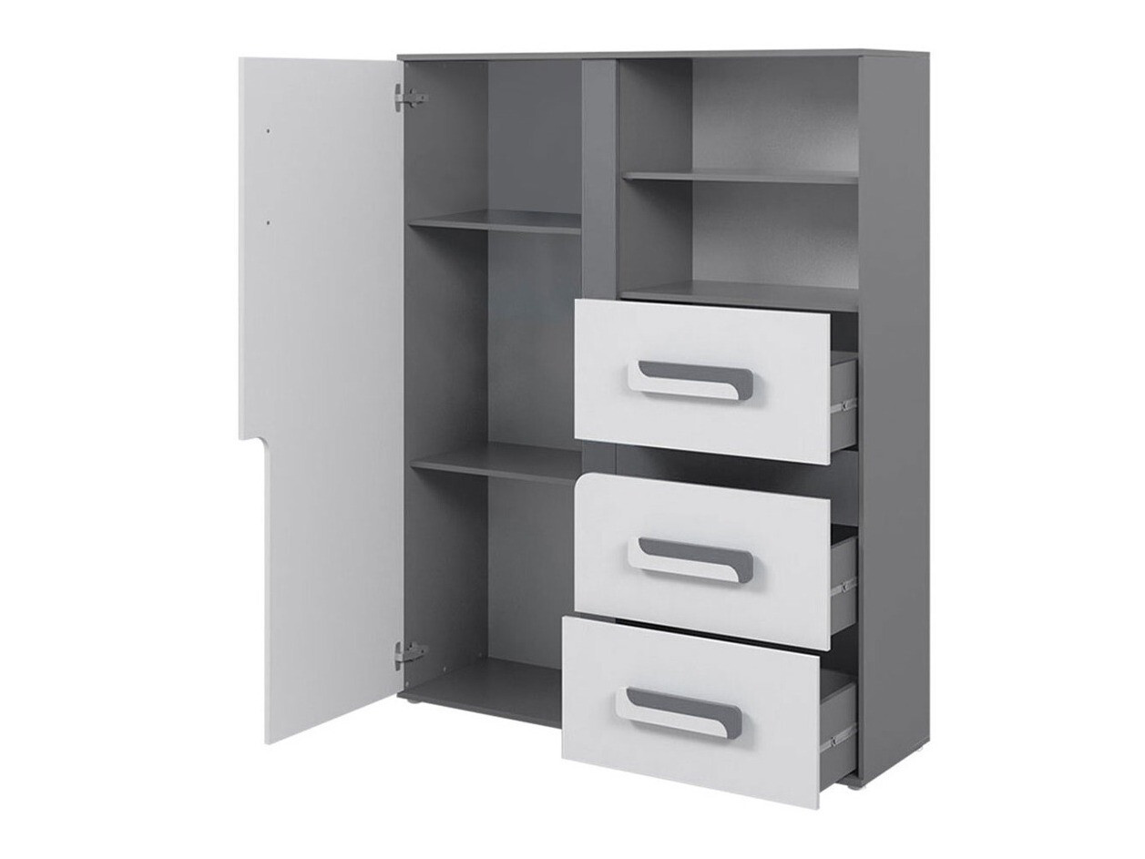 Ladekast Aviseve 101 (Antraciet + Wit)