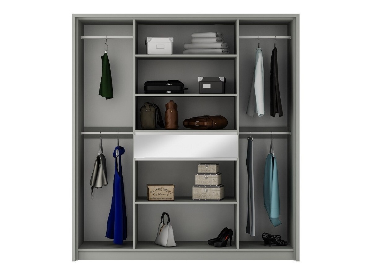 Kledingkast Honolulu 135 (Grijs)