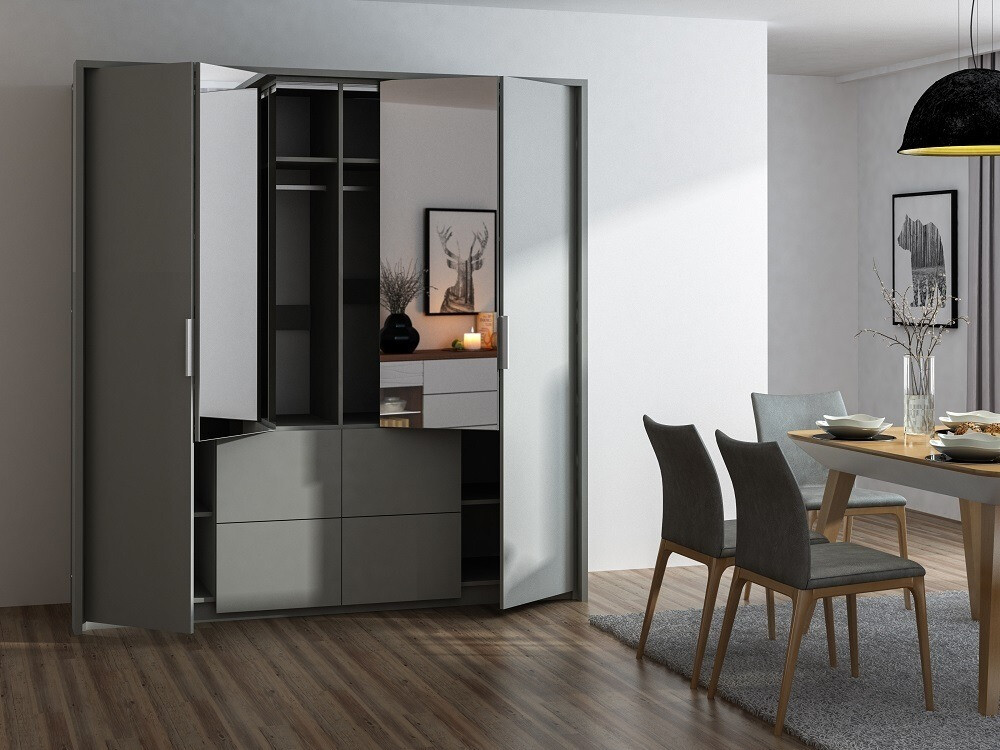 Kledingkast Honolulu 139 (Grijs)