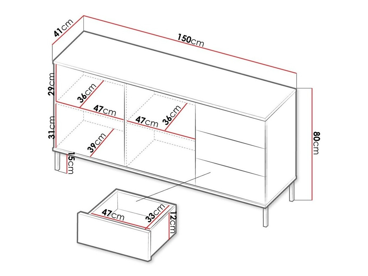 Ladekast Lomsore 104 (Wit)