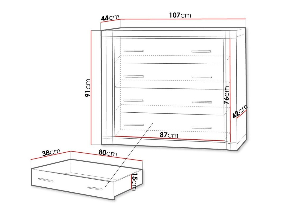 Ladekast Lorelie 101 (Sonoma eik)