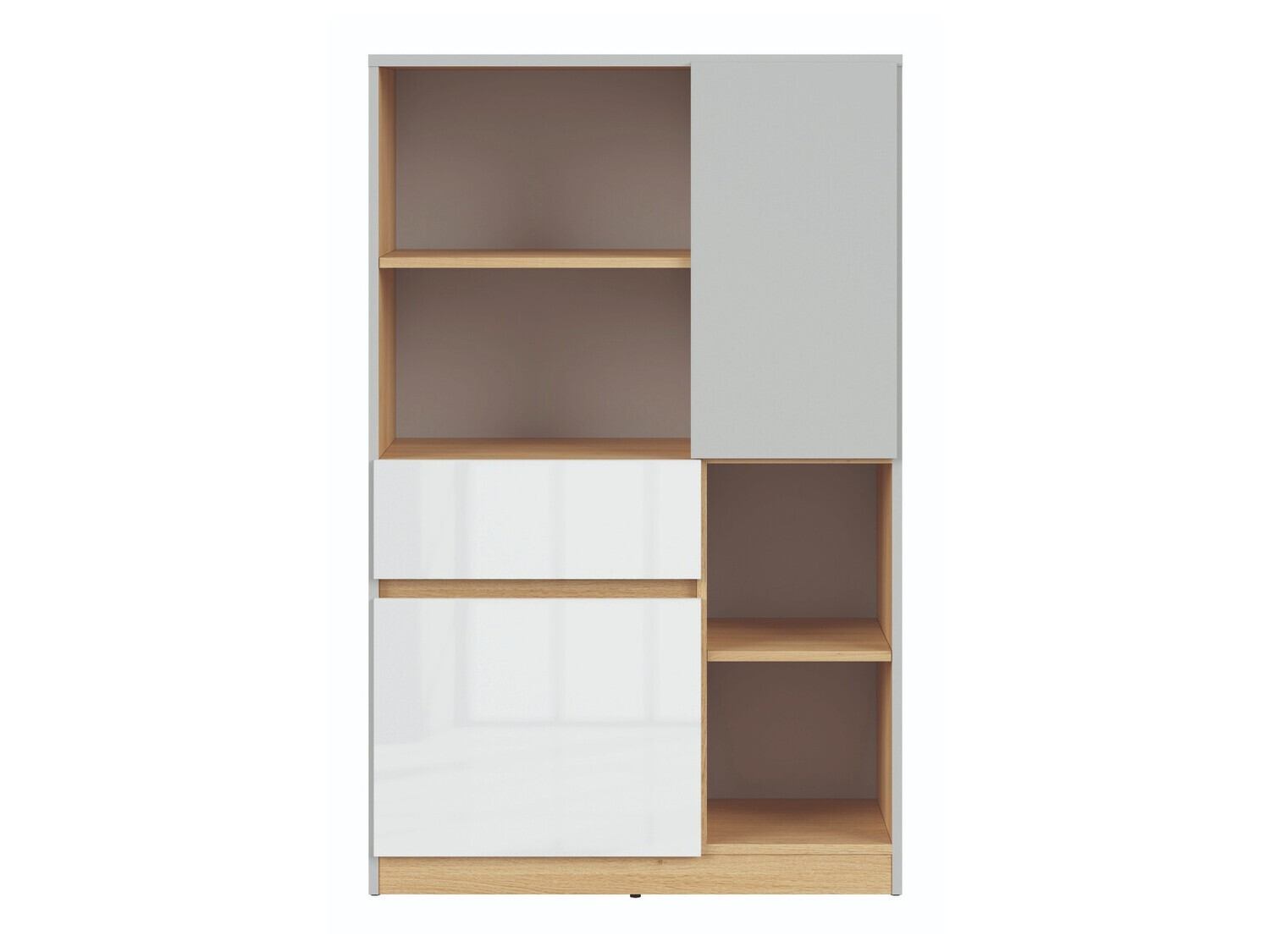 Boekenkast Nuevaru 101 (Glanzend wit)