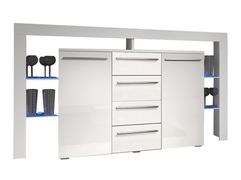 Ladekast Aestas (Wit + Glanzend wit)