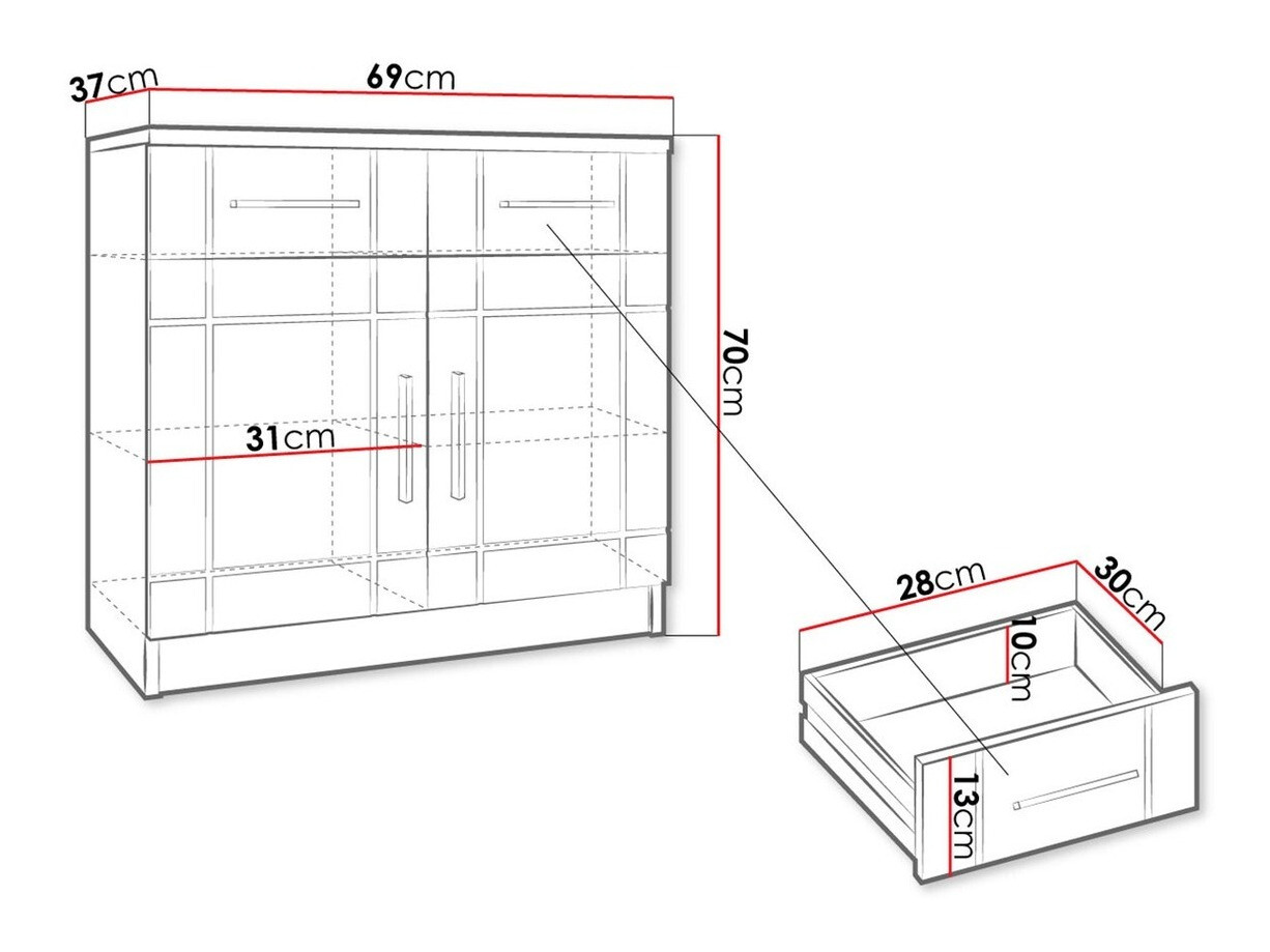 Ladekast Tucson 144 (Sonoma eik)
