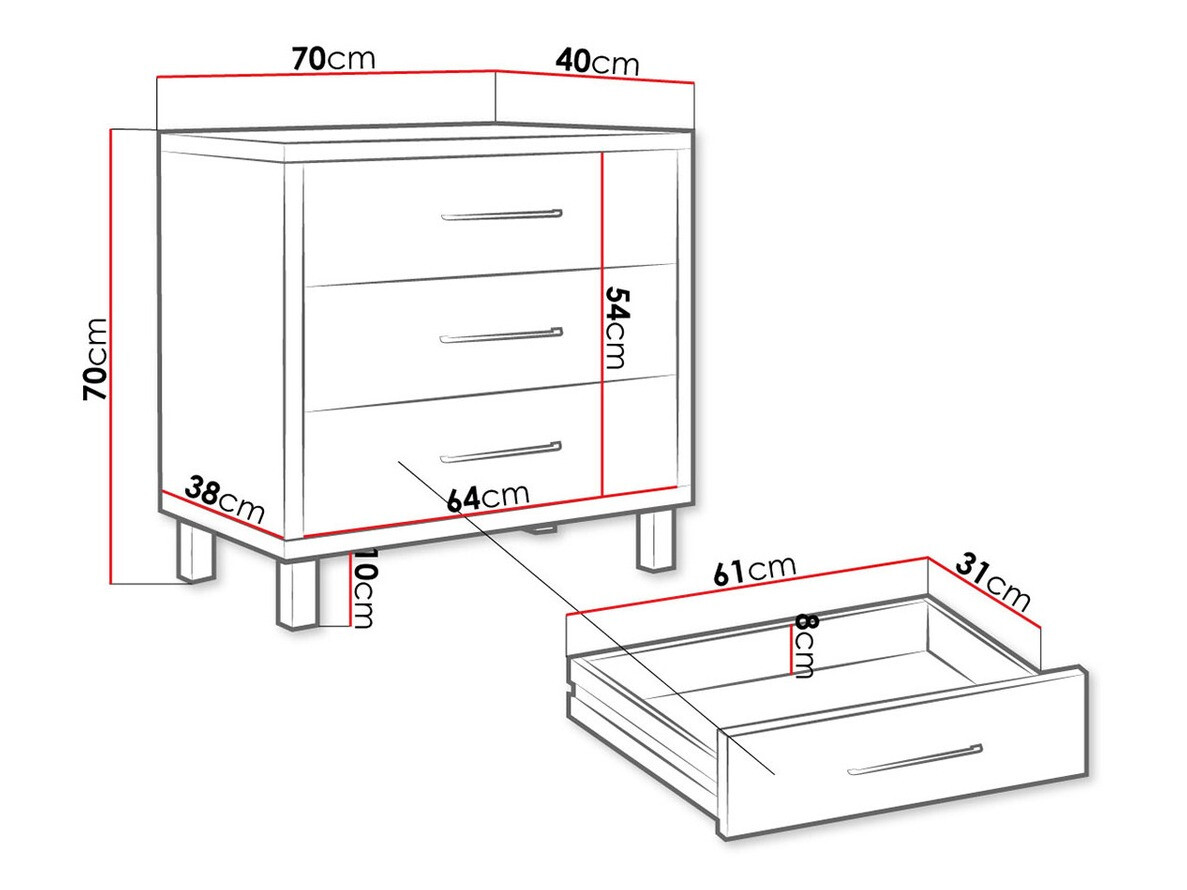 Ladekast Tucson 146 (Sonoma eik)