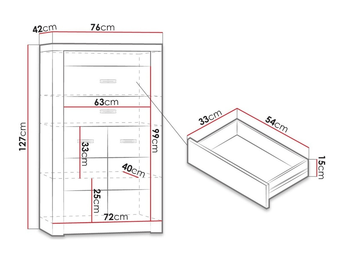 Ladekast Serfeno 103 (Ambachtelijk wit)