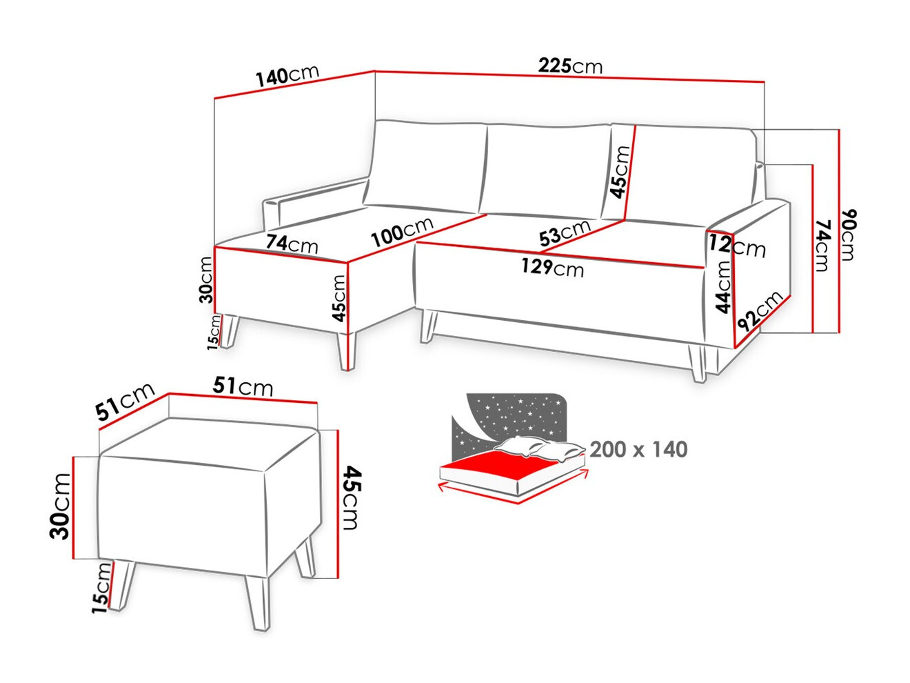 Gestoffeerde meubelset Etrmoru 137