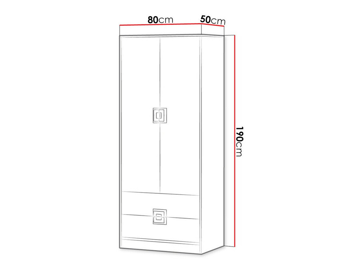 Kledingkast Balvire 102 (Licht eiken + Wit)