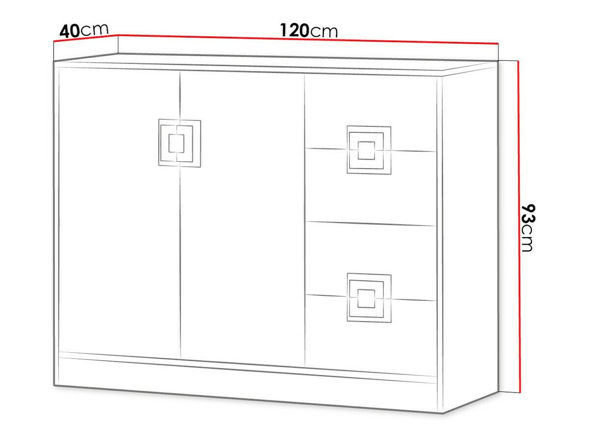 Ladekast Balvire 100 (Licht eiken + Wit + Roze)
