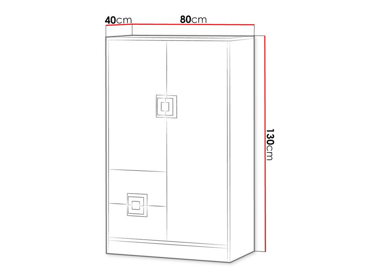 Ladekast Balvire 108 (Licht eiken + Wit)
