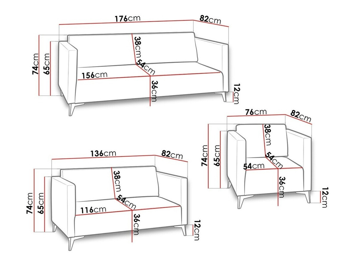 Gestoffeerde meubelset Virmore 105 (Solo 263)