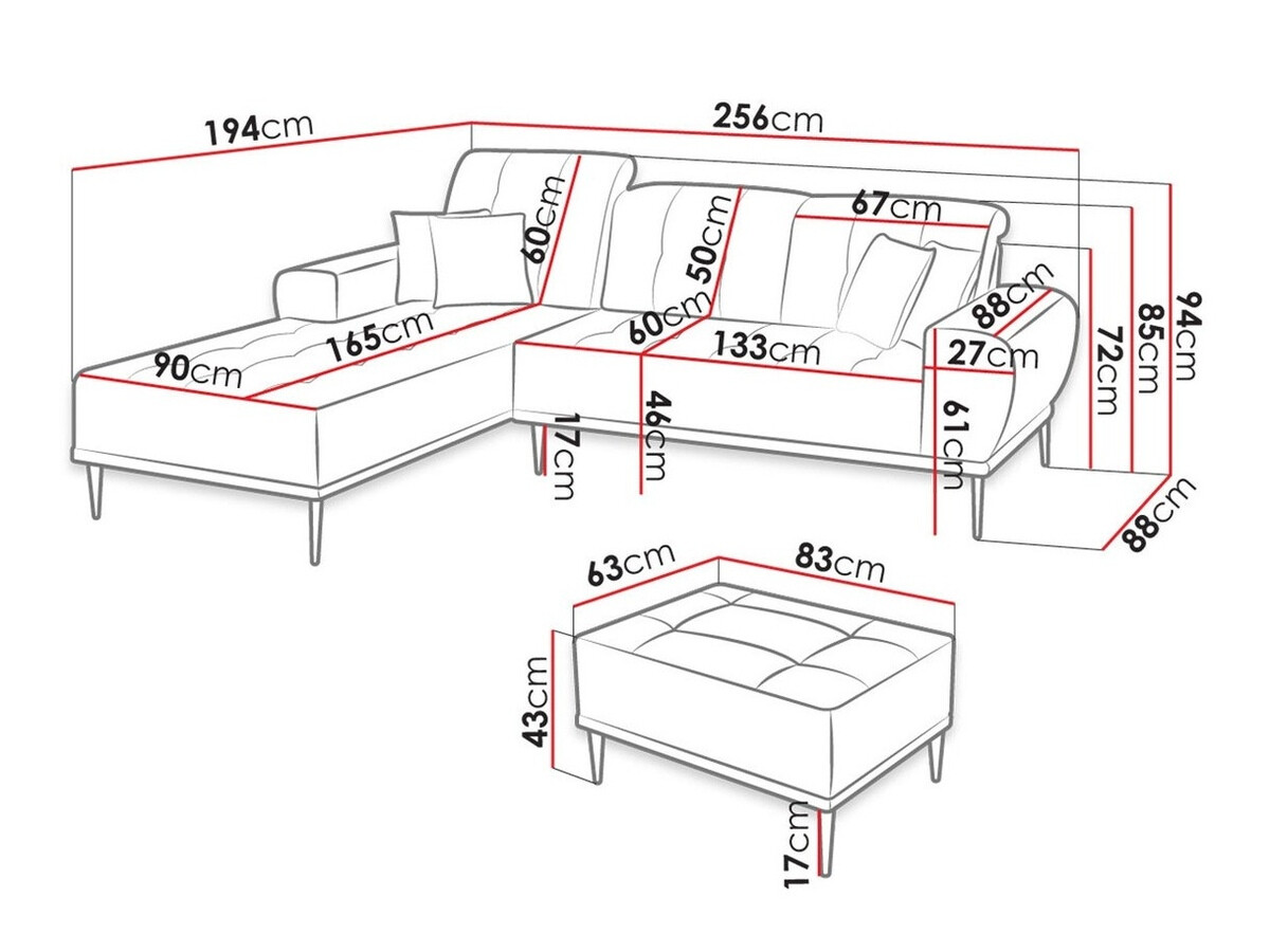 Gestoffeerde meubelset Providence 155 (Tiffany 10)