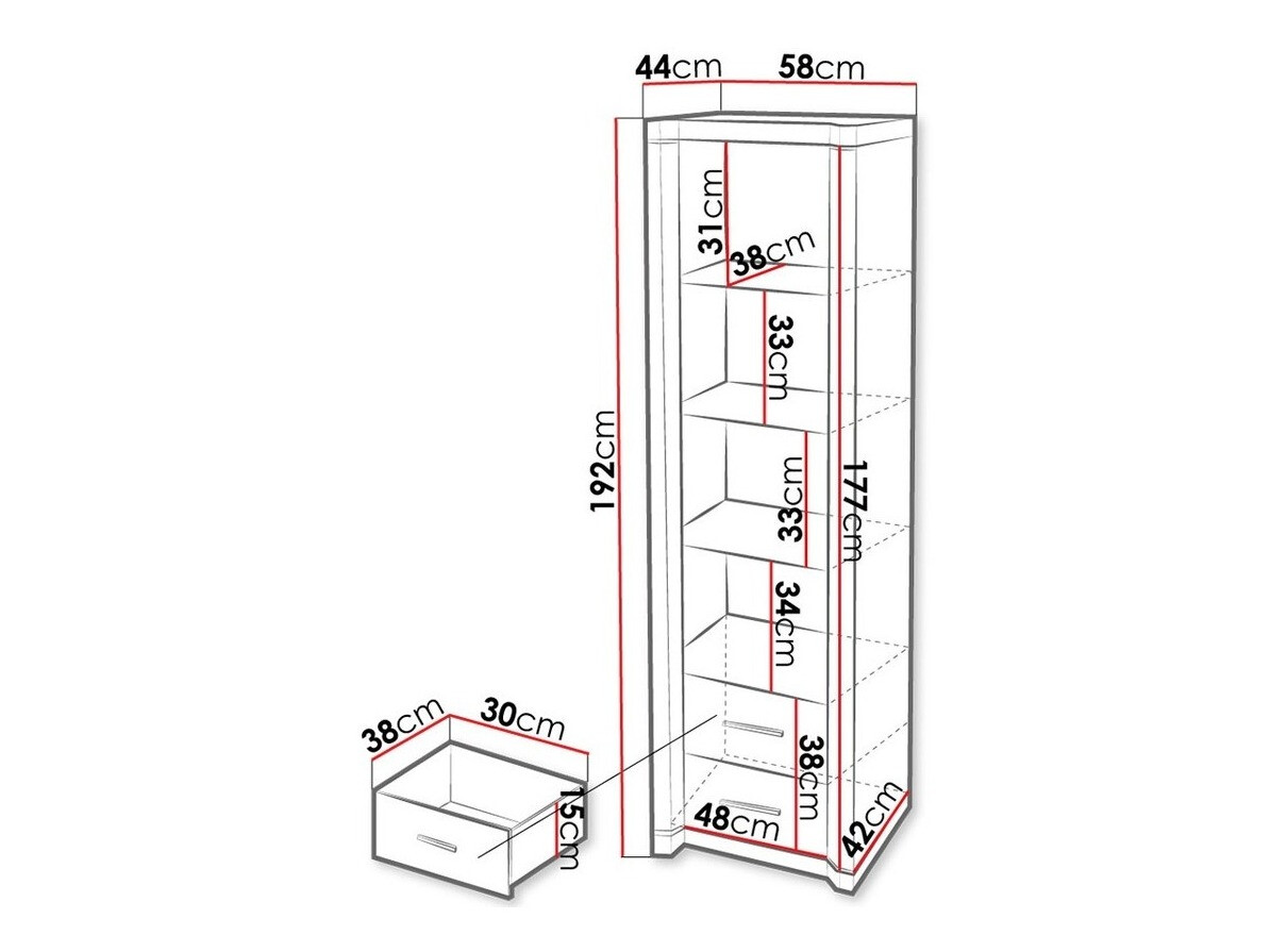 Boekenkast Lorelie 115 (Truffel)