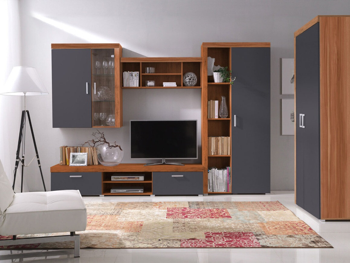 TV-meubel Cormiru 106 (Pruim + grafiet)