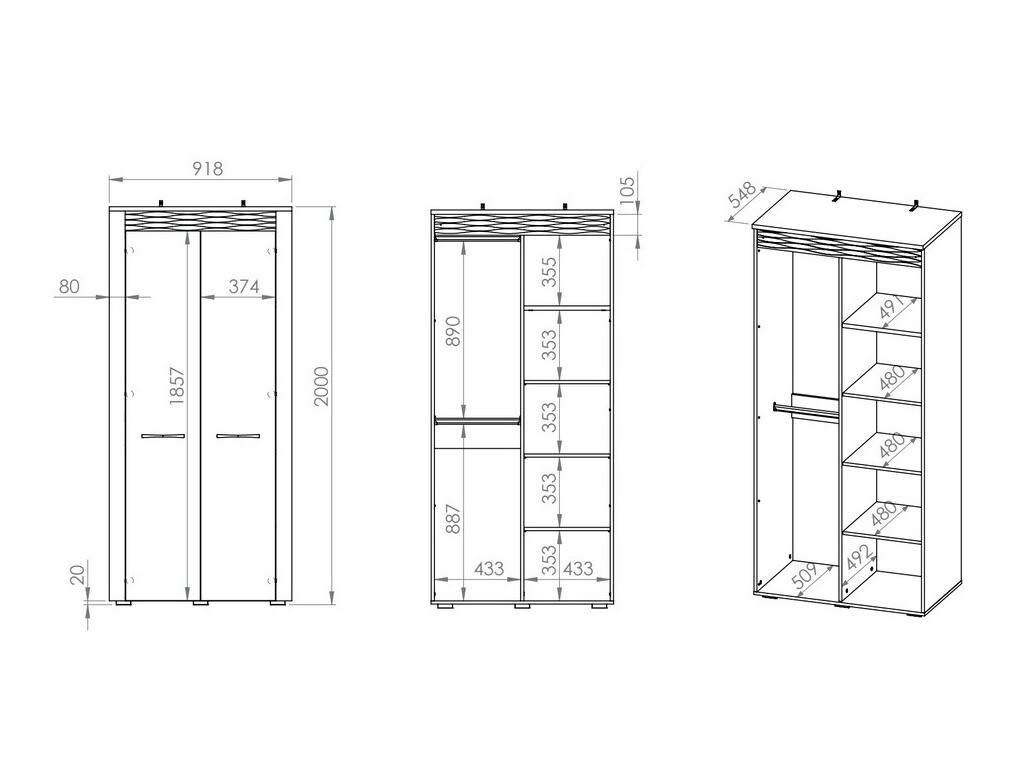 Kledingkast Flonole 100