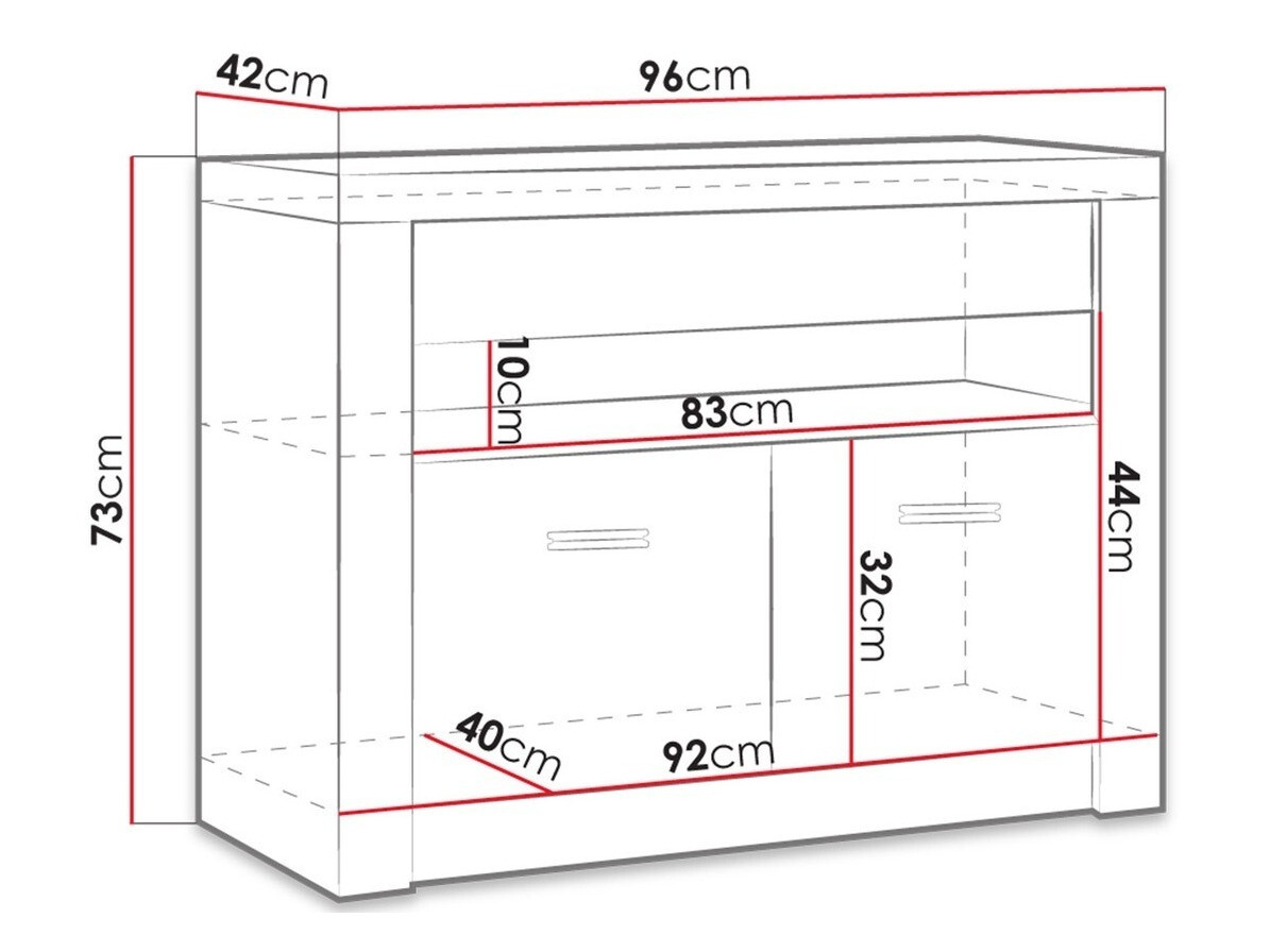 TV-meubel Serfeno 107 (Licht essenhout)